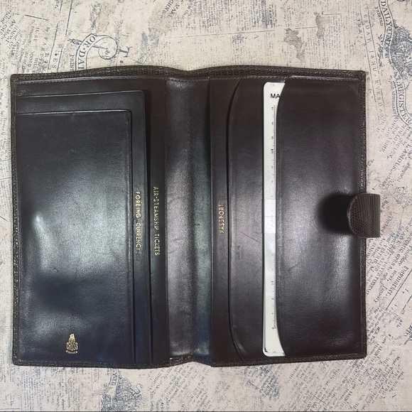 Mark Cross Paris Rare - Antique Lizard Leather Travel Wallet - Collectors item - Picture 12 of 15